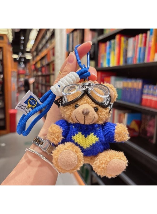 Cute Bear Plush Keychain - Trendy Cartoon Style Bag Charm